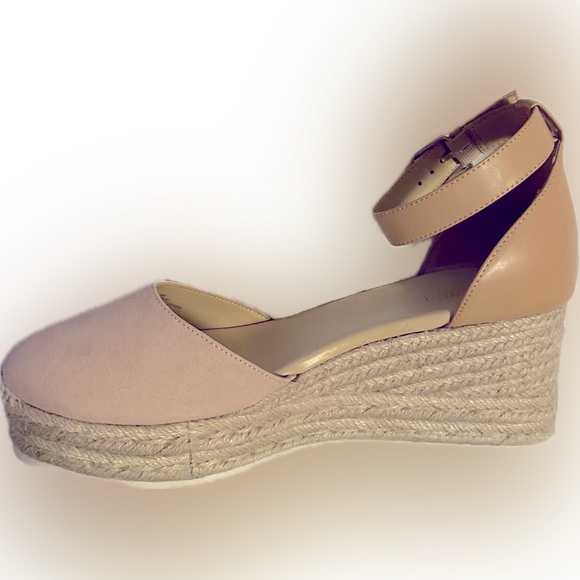 Nine West Womens Ariela Espadrille Buckle Wedge Sandals Blush Pnk Size 10 - Picture 3 of 7